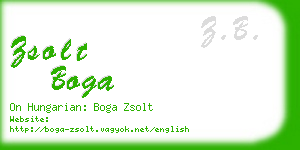 zsolt boga business card